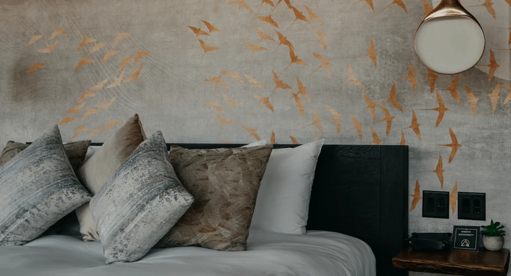 Plush interiors of a private atrium at Ambiente Sedona hotel