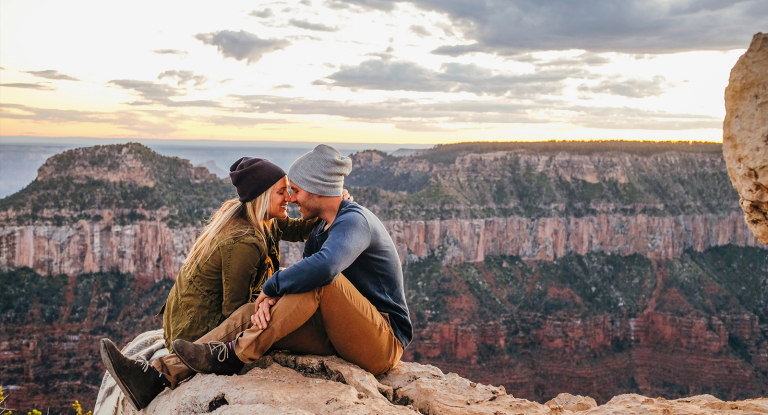 A man and women on a couples retreat in Sedona