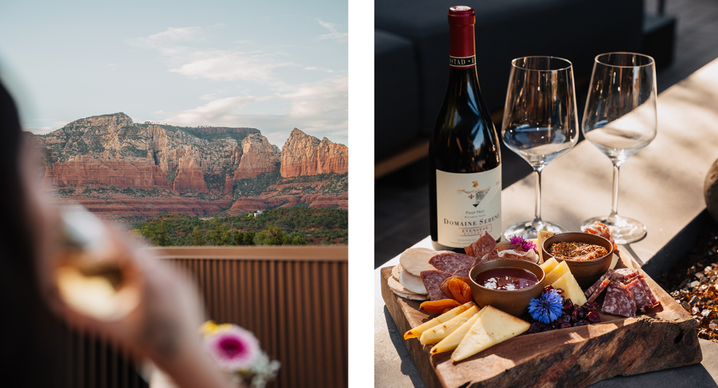 Rooftop views during an Arizona staycation and a charcuterie board.