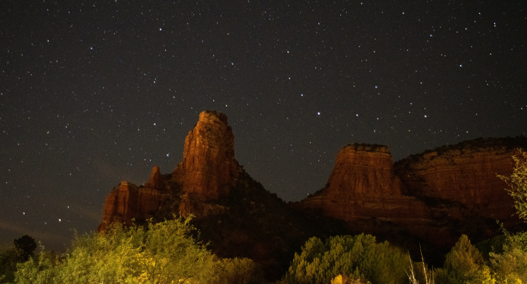 The night sky stars in Sedona, a Dark Sky Community