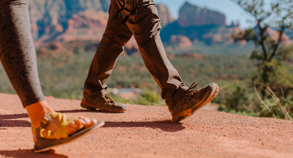 two people hiking in sedona